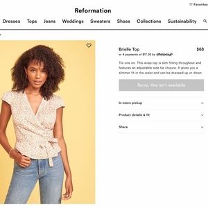 Reformation Brielle Top